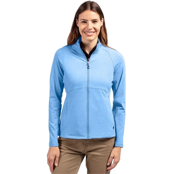 Women's jacket with a full-zip, wind resistance, raglan sleeves, pockets, and... from ASI 47965 Cutter & Buck