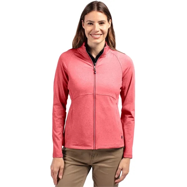 Women's jacket with a full-zip, wind resistance, raglan sleeves, pockets, and... from ASI 47965 Cutter & Buck