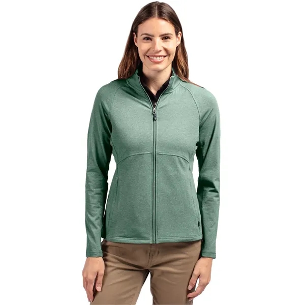 Women's jacket with a full-zip, wind resistance, raglan sleeves, pockets, and... from ASI 47965 Cutter & Buck