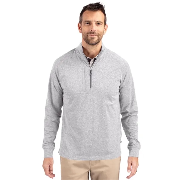 Men's sweatshirt with a quarter-zip, zipper, raglan sleeves, and locker loop.... from ASI 47965 Cutter & Buck
