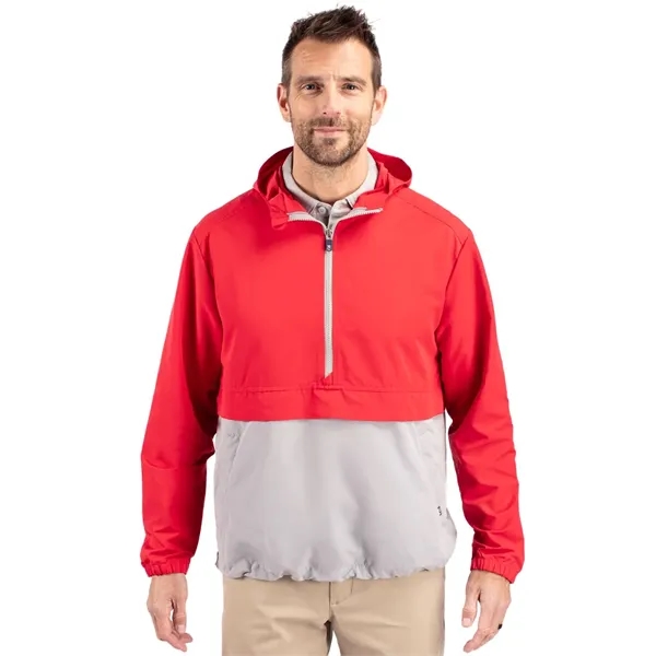 Men's anorak jacket with wind and water resistance, pouch, hood, and... from ASI 47965 Cutter & Buck
