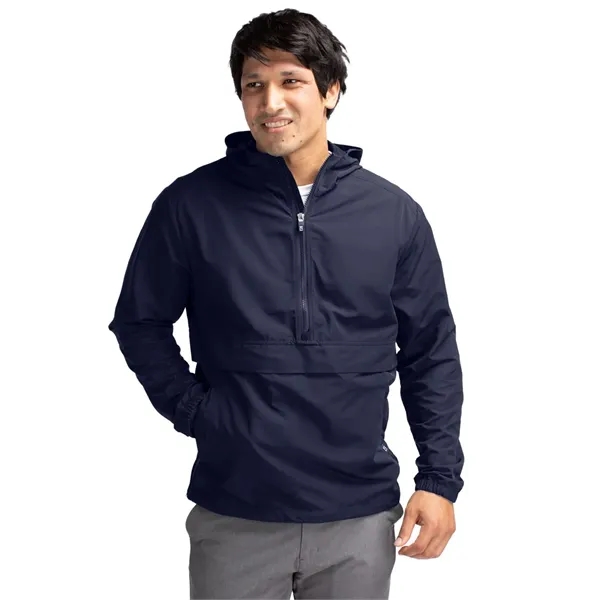 Men's anorak jacket with wind and water resistance, pouch, hood, and... from ASI 47965 Cutter & Buck
