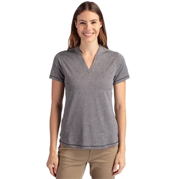 Women's top with short sleeves, matte fabric finish, UPF50+ protection, moisture-wicking... from ASI 47965 Cutter & Buck