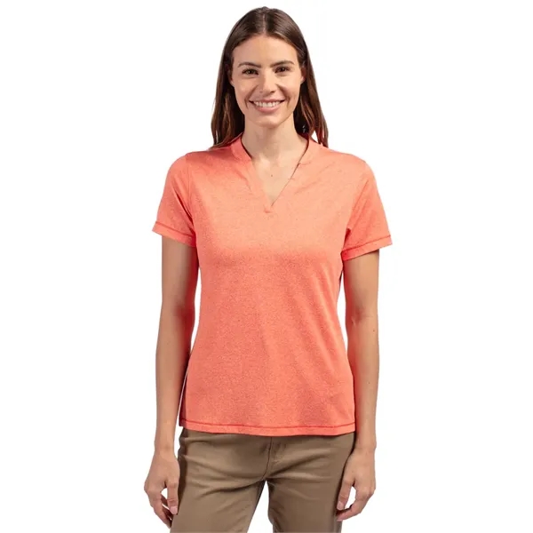 Women's top with short sleeves, matte fabric finish, UPF50+ protection, moisture-wicking... from ASI 47965 Cutter & Buck