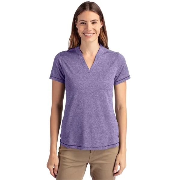 Women's top with short sleeves, matte fabric finish, UPF50+ protection, moisture-wicking... from ASI 47965 Cutter & Buck