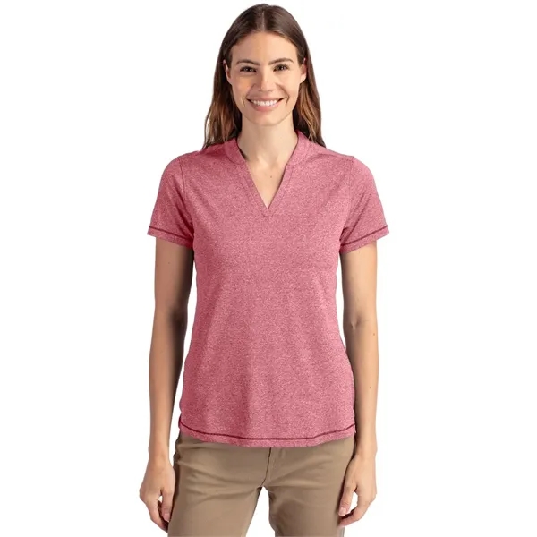 Women's top with short sleeves, matte fabric finish, UPF50+ protection, moisture-wicking... from ASI 47965 Cutter & Buck