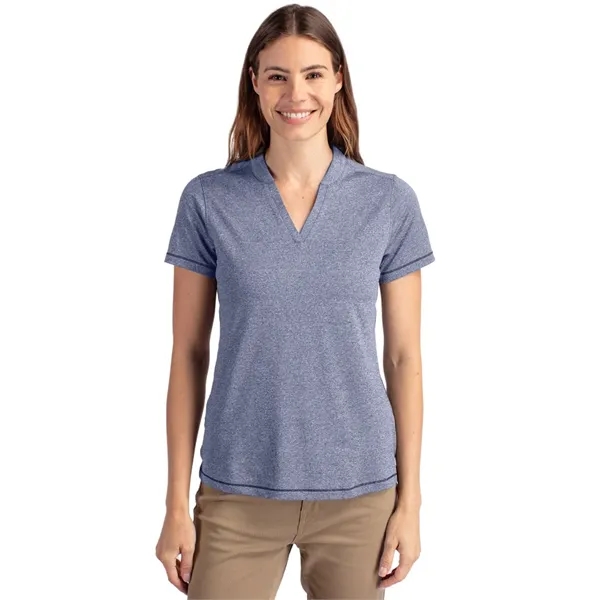 Women's top with short sleeves, matte fabric finish, UPF50+ protection, moisture-wicking... from ASI 47965 Cutter & Buck
