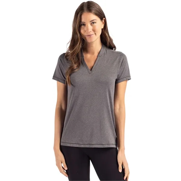 Women's top with short sleeves, matte fabric finish, UPF50+ protection, moisture-wicking... from ASI 47965 Cutter & Buck