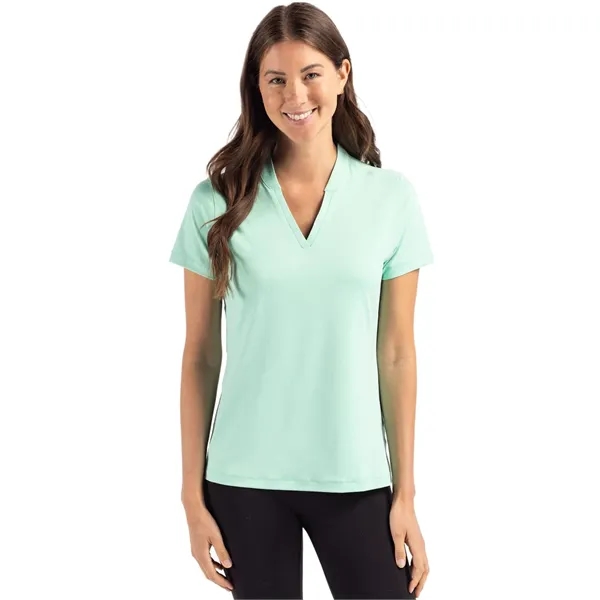 Women's top with short sleeves, matte fabric finish, UPF50+ protection, moisture-wicking... from ASI 47965 Cutter & Buck