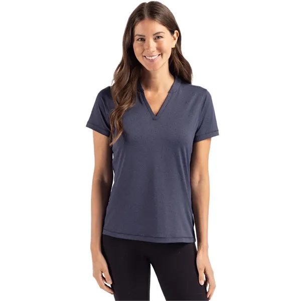Women's top with short sleeves, matte fabric finish, UPF50+ protection, moisture-wicking... from ASI 47965 Cutter & Buck