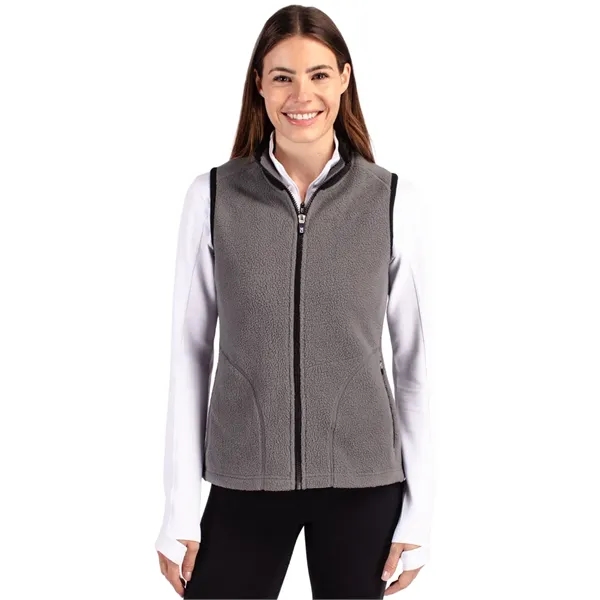 Women's vest with a full-zip, brushed fleece interior, zipper, and pockets.... from ASI 47965 Cutter & Buck