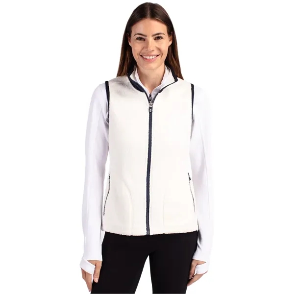 Women's vest with a full-zip, brushed fleece interior, zipper, and pockets.... from ASI 47965 Cutter & Buck