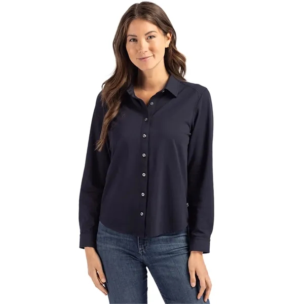 Women's dress shirt with long sleeves and UPF 50+ protection.... from ASI 47965 Cutter & Buck