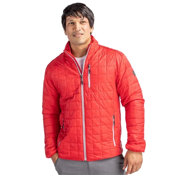 Men's puffer jacket with insulation, full-zip, hood, wind and water resistance,... from ASI 47965 Cutter & Buck