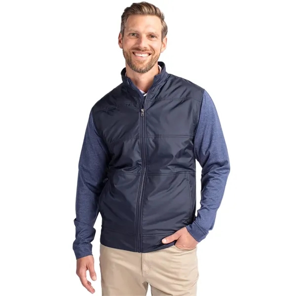 Men's jacket with a full-zip, moisture-wicking performance, zip pockets, and chin... from ASI 47965 Cutter & Buck