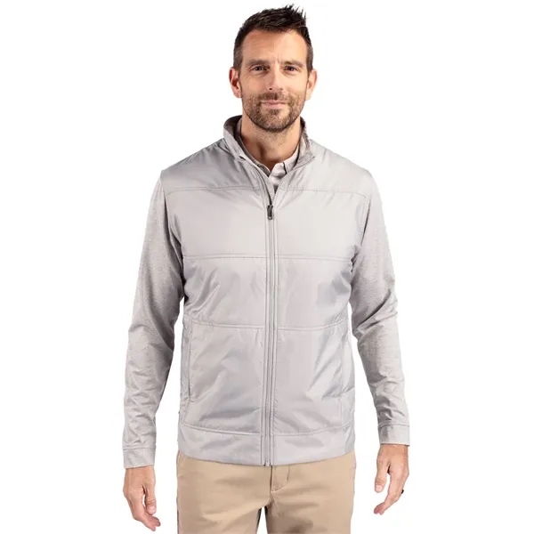 Men's jacket with a full-zip, moisture-wicking performance, zip pockets, and chin... from ASI 47965 Cutter & Buck