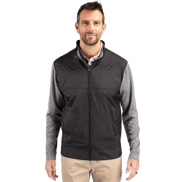 Men's jacket with a full-zip, moisture-wicking performance, zip pockets, and chin... from ASI 47965 Cutter & Buck