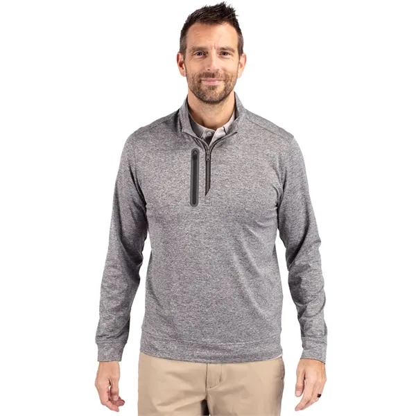 Men's sweatshirt with a quarter-zip, chest pocket, UPF 50+ protection, moisture-wicking... from ASI 47965 Cutter & Buck