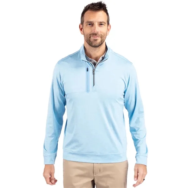 Men's sweatshirt with a quarter-zip, chest pocket, UPF 50+ protection, moisture-wicking... from ASI 47965 Cutter & Buck