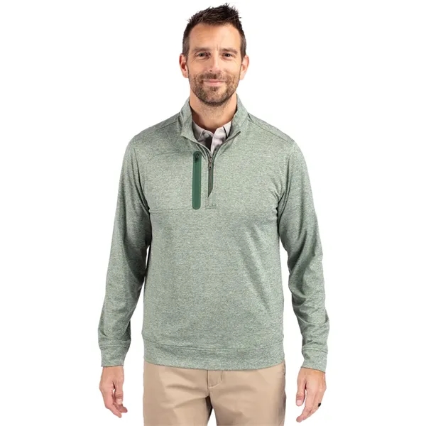 Men's sweatshirt with a quarter-zip, chest pocket, UPF 50+ protection, moisture-wicking... from ASI 47965 Cutter & Buck