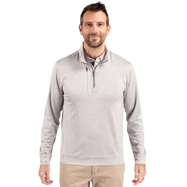 Men's sweatshirt with a quarter-zip, chest pocket, UPF 50+ protection, moisture-wicking... from ASI 47965 Cutter & Buck