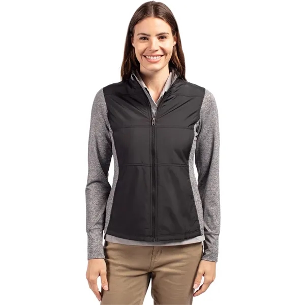 Women's jacket with a full-zip, mock collar, full-zip, weather resistance, and... from ASI 47965 Cutter & Buck