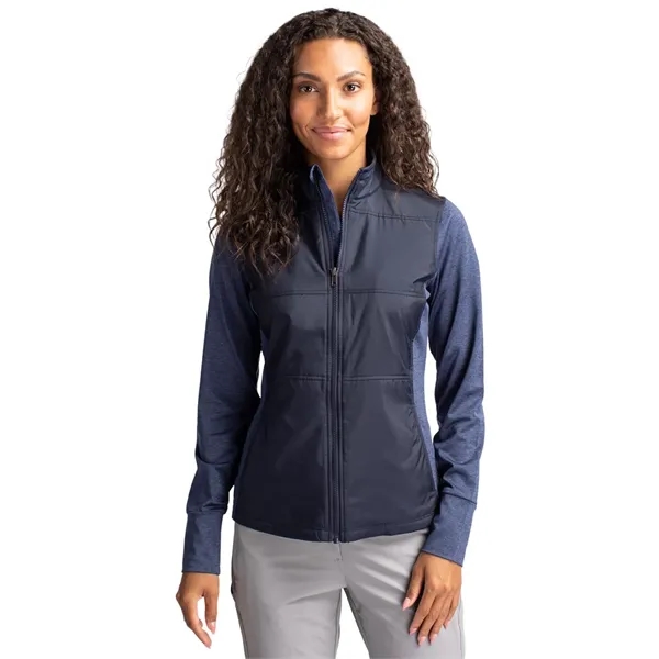 Women's jacket with a full-zip, mock collar, full-zip, weather resistance, and... from ASI 47965 Cutter & Buck