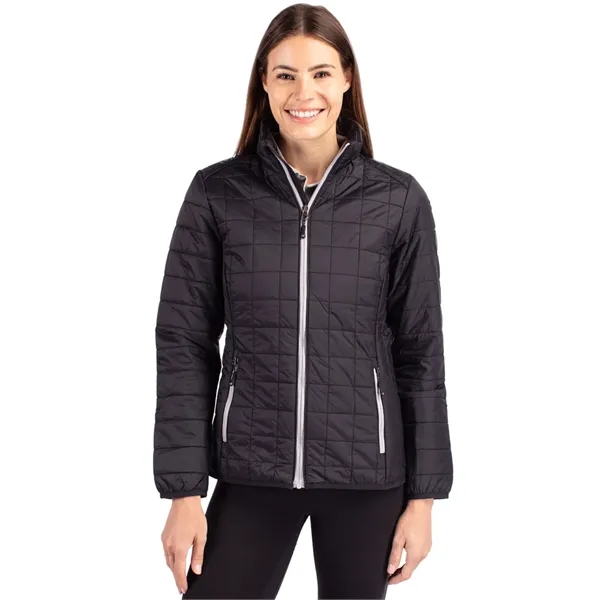 Women's puffer jacket with a full-zip, insulation, hood, wind and water... from ASI 47965 Cutter & Buck