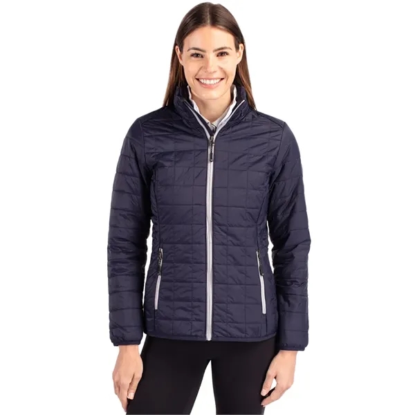 Women's puffer jacket with a full-zip, insulation, hood, wind and water... from ASI 47965 Cutter & Buck