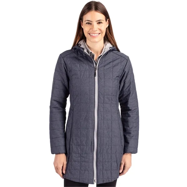 Women's puffer coat with insulation, wind and water resistance, hood, and... from ASI 47965 Cutter & Buck