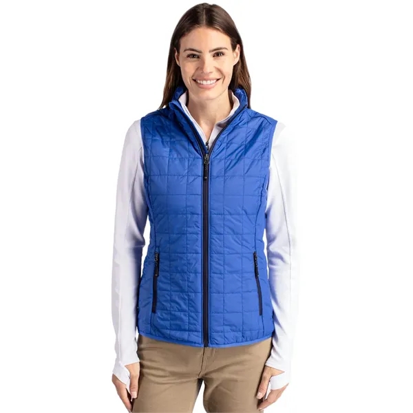 Women's puffer vest with insulation, wind and water resistance, pockets, and... from ASI 47965 Cutter & Buck