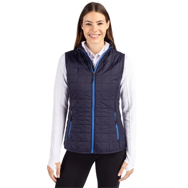 Women's puffer vest with insulation, wind and water resistance, pockets, and... from ASI 47965 Cutter & Buck