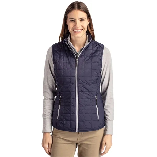 Women's puffer vest with insulation, wind and water resistance, pockets, and... from ASI 47965 Cutter & Buck