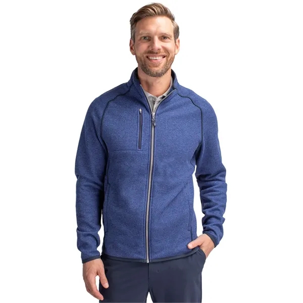 Men's jacket with a full-zip, brushed fleece interior, chest pocket, satin... from ASI 47965 Cutter & Buck