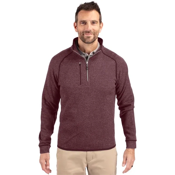 Men's sweatshirt with a half-zip, brushed fleece interior, chest pocket, and... from ASI 47965 Cutter & Buck