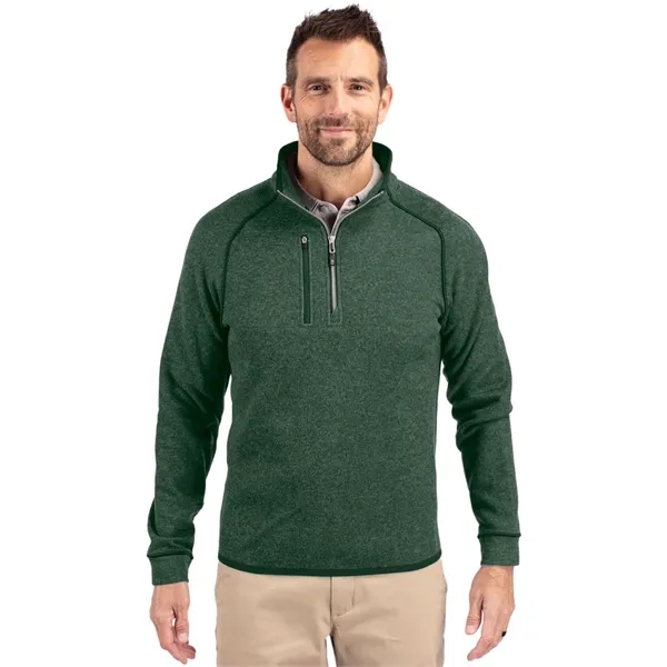 Men's sweatshirt with a half-zip, brushed fleece interior, chest pocket, and... from ASI 47965 Cutter & Buck