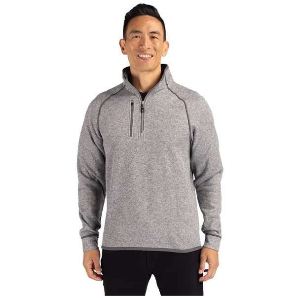 Men's sweatshirt with a half-zip, brushed fleece interior, chest pocket, and... from ASI 47965 Cutter & Buck