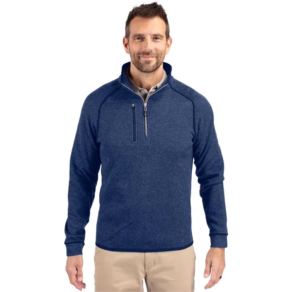 Men's sweatshirt with a half-zip, brushed fleece interior, chest pocket, and... from ASI 47965 Cutter & Buck