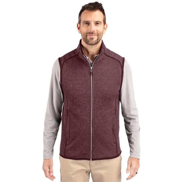 Men's vest with a full-zip, pockets, tonal stretch binding, and CB... from ASI 47965 Cutter & Buck