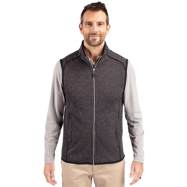 Men's vest with a full-zip, pockets, tonal stretch binding, and CB... from ASI 47965 Cutter & Buck