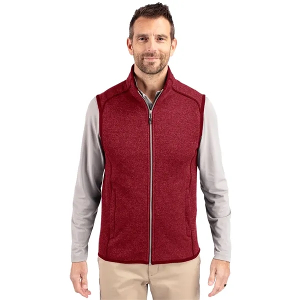 Men's vest with a full-zip, pockets, tonal stretch binding, and CB... from ASI 47965 Cutter & Buck