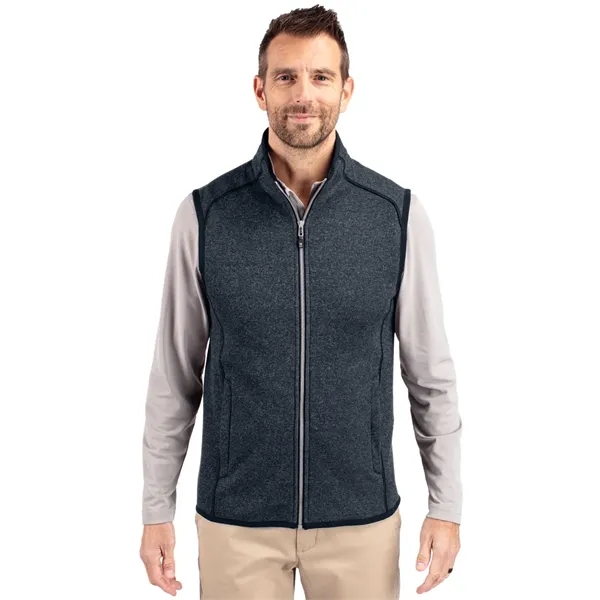 Men's vest with a full-zip, pockets, tonal stretch binding, and CB... from ASI 47965 Cutter & Buck
