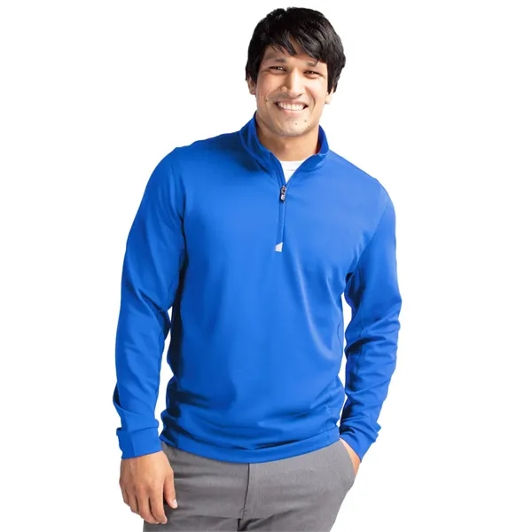 Men's sweatshirt with a quarter zip, UPF 50+ protection, matte fabric... from ASI 47965 Cutter & Buck