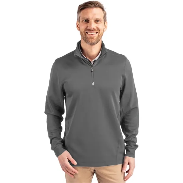 Men's sweatshirt with a quarter zip, UPF 50+ protection, matte fabric... from ASI 47965 Cutter & Buck