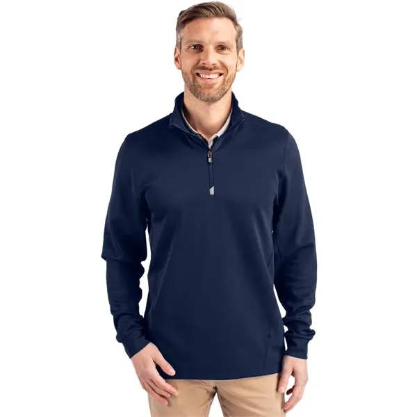 Men's sweatshirt with a quarter zip, UPF 50+ protection, matte fabric... from ASI 47965 Cutter & Buck