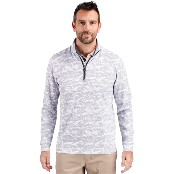 Men's sweatshirt with a quarter zip, long sleeves, UPF 50+ protection,... from ASI 47965 Cutter & Buck