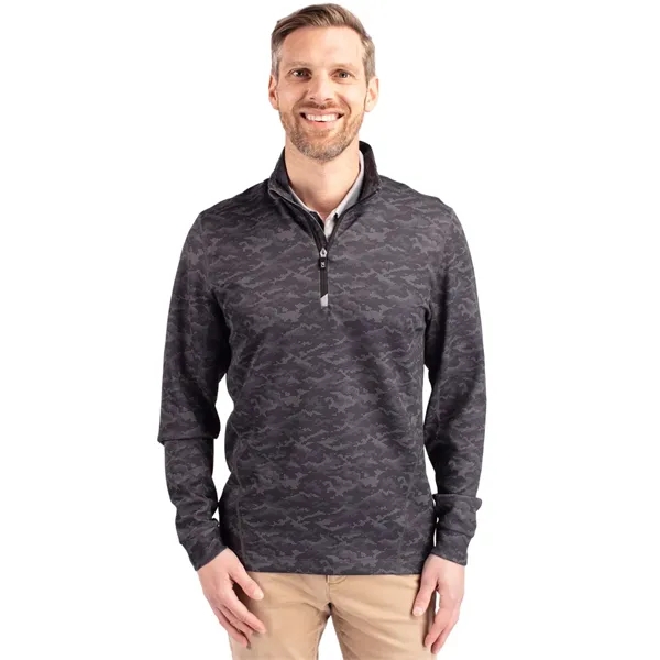 Men's sweatshirt with a quarter zip, long sleeves, UPF 50+ protection,... from ASI 47965 Cutter & Buck