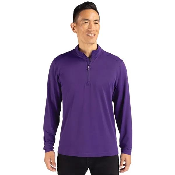 Men's sweatshirt with a quarter zip, long sleeves, UPF 25+ protection,... from ASI 47965 Cutter & Buck