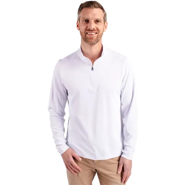 Men's sweatshirt with a quarter zip, long sleeves, UPF 25+ protection,... from ASI 47965 Cutter & Buck