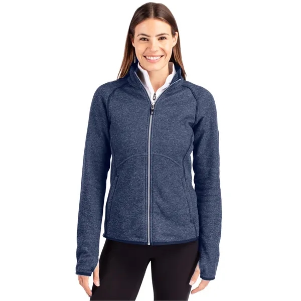 Women's jacket with a full-zip, brushed fleece interior, mock collar, pockets,... from ASI 47965 Cutter & Buck